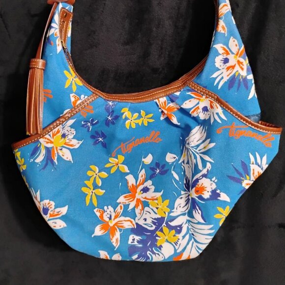 TIGNANELLO Fabric Canvas Tote Shoulder Bag - Picture 1 of 15